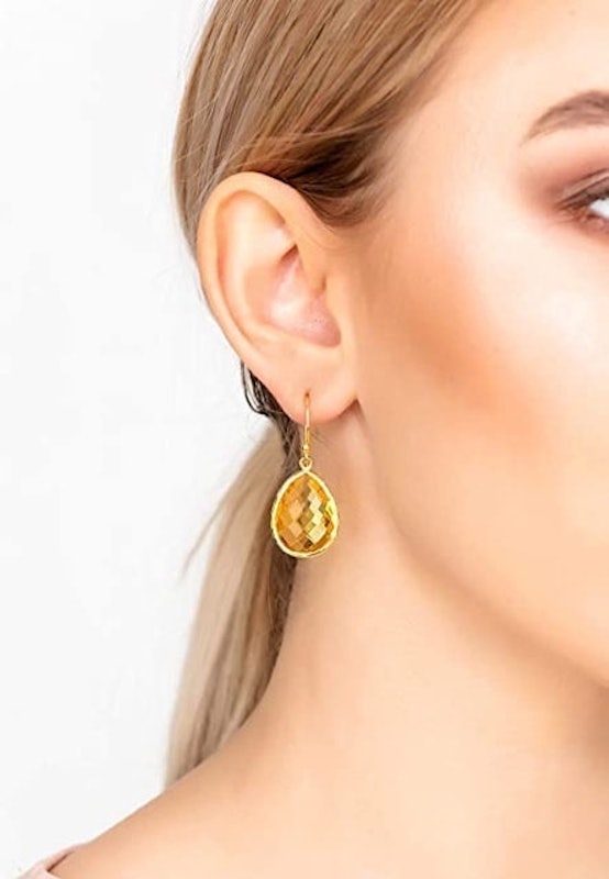 Petite Drop Citrine Earrings 2