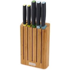 5-Piece Elevate Knife Set With Slimline Bamboo Block