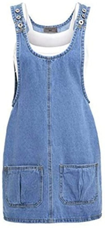 Women's Denim Pinafore Dress 1