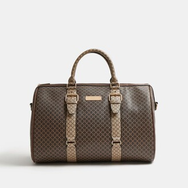 Brown RI Monogram Barrel Bag 1