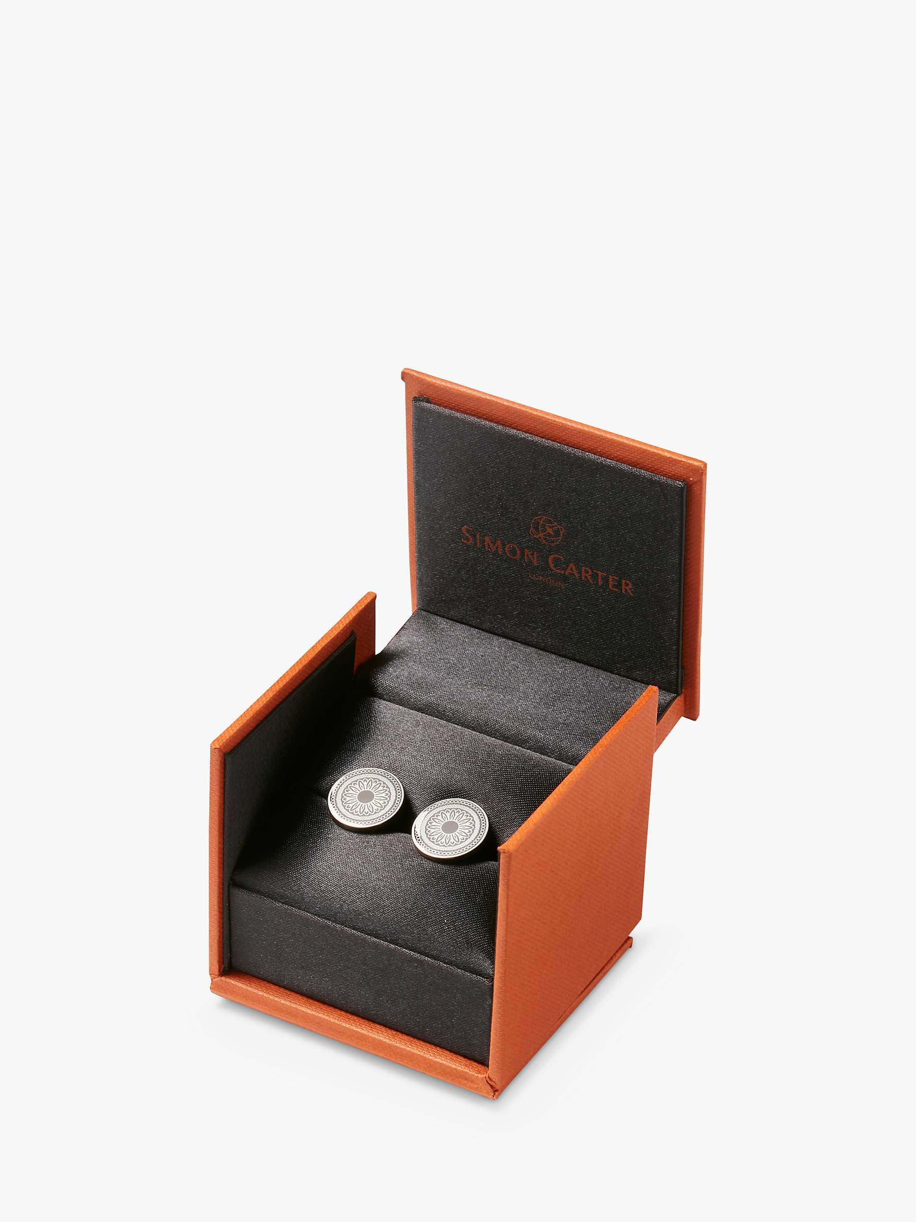 Laser Engraved Button Cufflinks, Gunmetal 2