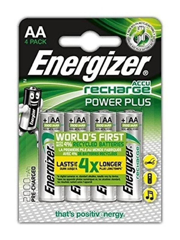 Power Plus AA Rechargeable Batteries 2,000mAh 1