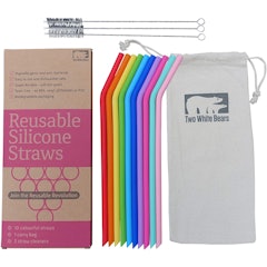 1. Seraphina’s Kitchen Silicone Straws 6 Pack