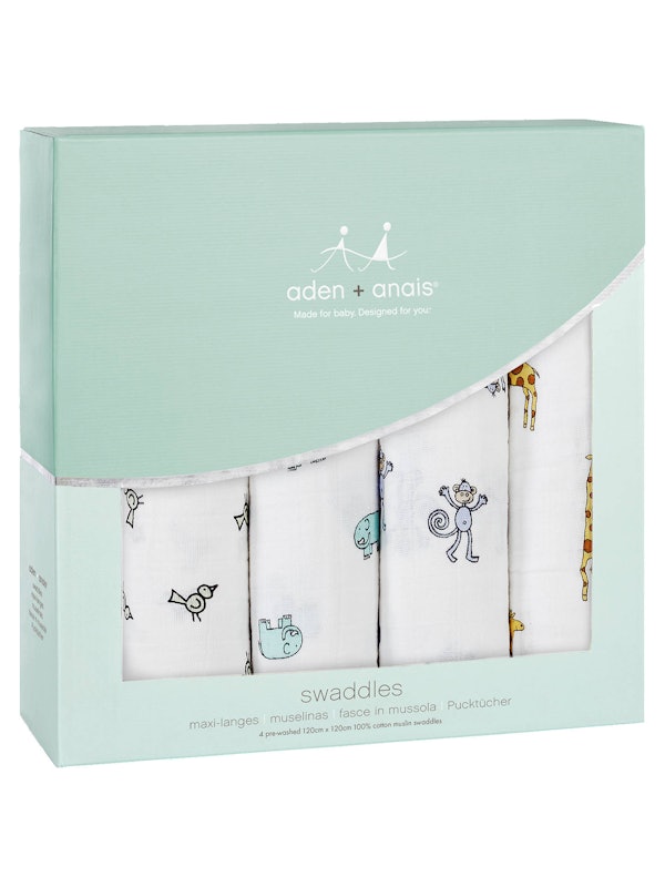 Jungle Jam Baby Swaddle Blanket, Pack of 4 1