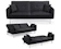 Yaheetech Fabric Sofa Bed 3 Seater 1