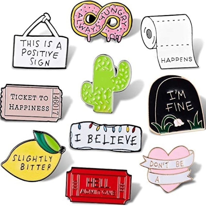 Cute Enamel Letter Brooch 1