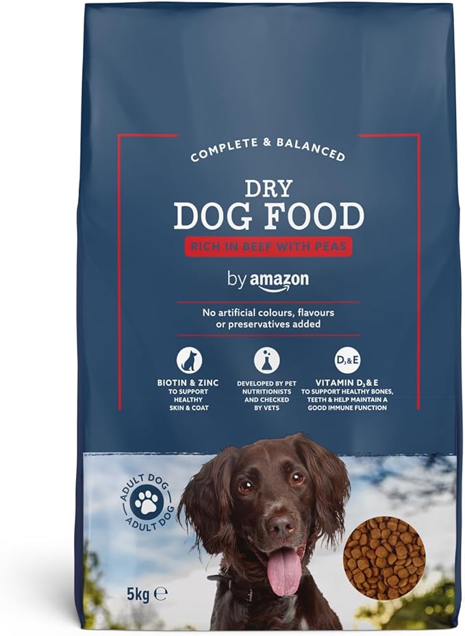Complete Dry Dog Food for Adult Dogs, Rich in Beef with Peas 1