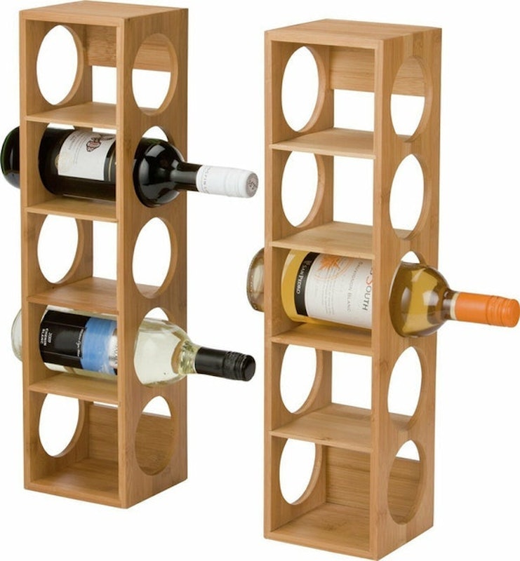 2 Bamboo Wine Racks 2