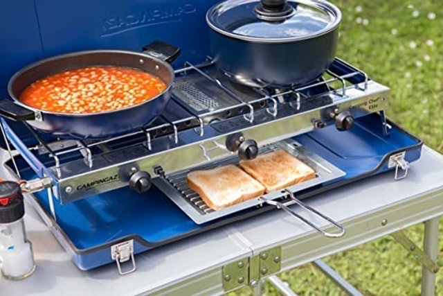 Folding Double Burner Stove and Grill 2