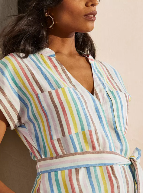 Evie Striped Linen Shirt Dress 3