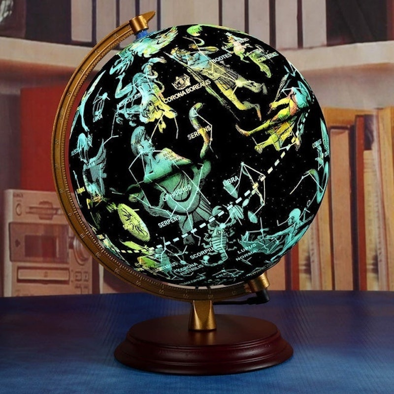 Illuminated World Globe With Constellation Pattern Night Mode 2