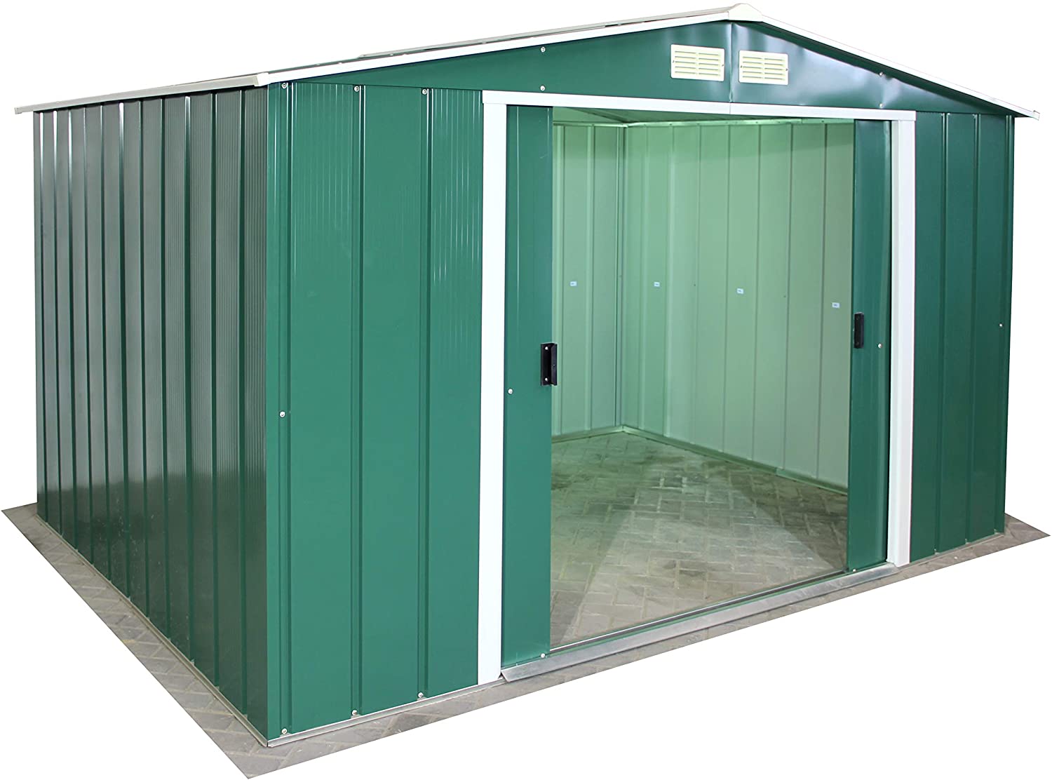 ECO 10' x 10' Hot-Dipped Galvanized Metal Garden Shed 2