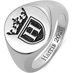 Personalised Monogram Signet Rings with Crown