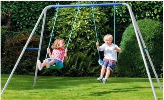 Kids Garden Double Swing Set 1