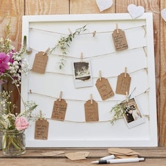 Peg and String Alternative Wedding Guest Book