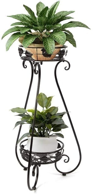 Traditional Iron 2 Tier Plant Stand 1