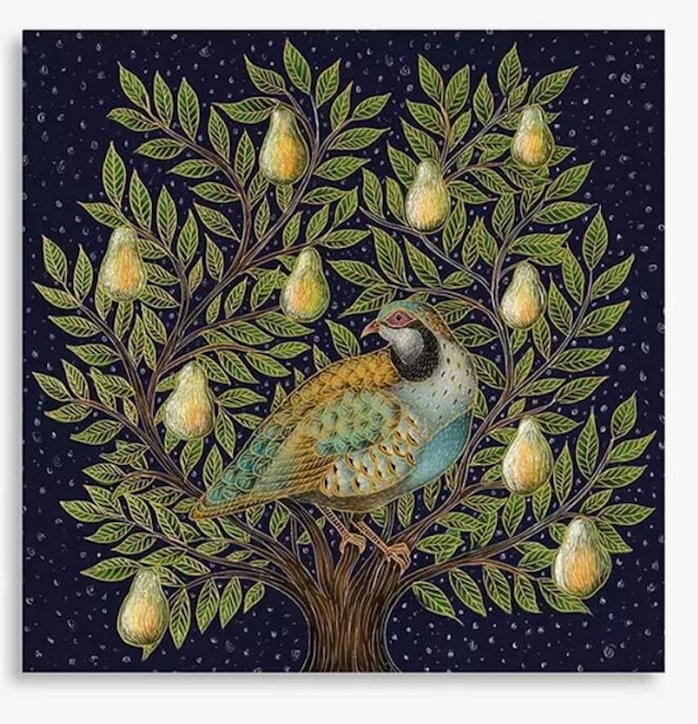 Partridge In A Pear Tree Advent Calendar Christmas Card 1