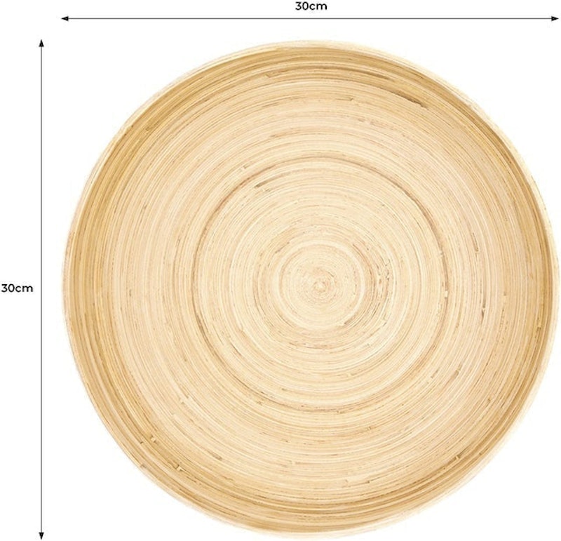 LARGE 30cm Stylish Handmade Bamboo Fruit Bowl 3
