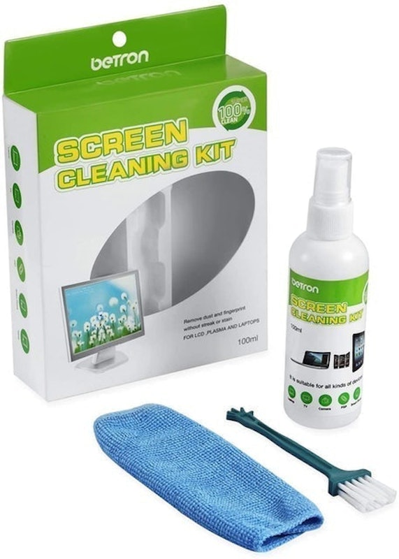Screen Cleaner, Brush and Microfibre Towel 1