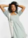Lola May Broderie Anglais Mini Dress in Sage Green 1
