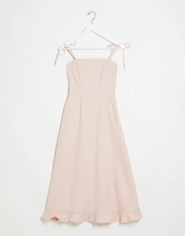 Denim Square Neck Midi Dress 1