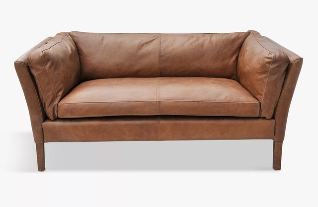 Groucho Small 2 Seater Leather Sofa 1