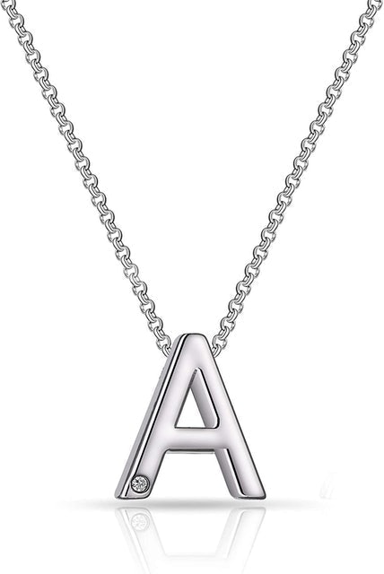 Initial Necklace With Austrian Crystals 1