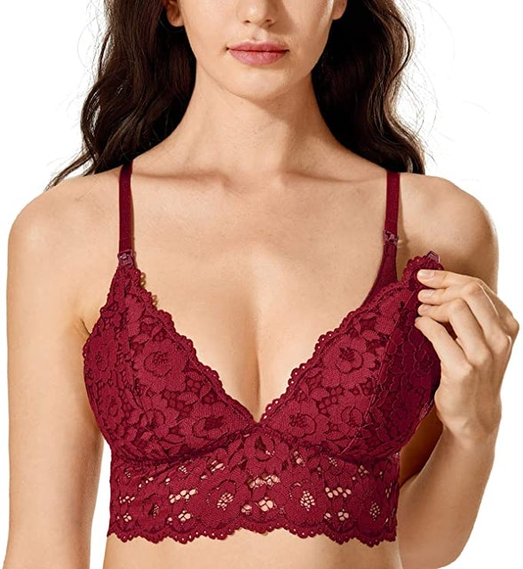 Wire-Free Lace Nursing Bralette 1