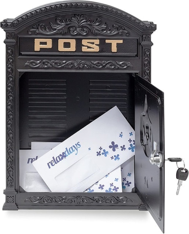 English Antique Style Cast Aluminium Letterbox 2