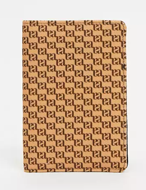 Passport Holder in Monogram Print 1
