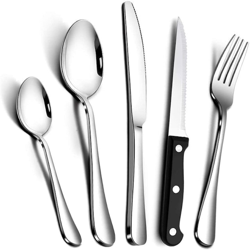 Silver 30-Piece Stainless-Steel Cutlery 1