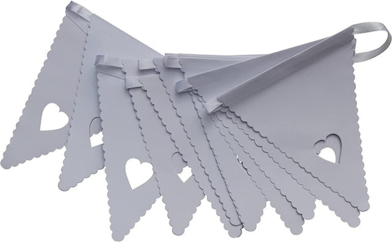 White Heart Bunting Banner 1