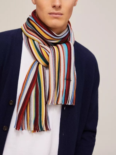 Rochelle Stripe Wool Scarf 2