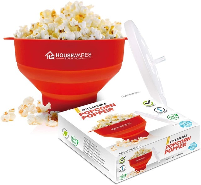 Collapsible Silicone Microwave Popcorn Popper Bowl 1