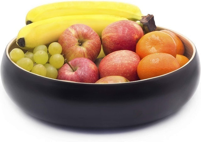 LARGE 30cm Stylish Handmade Bamboo Fruit Bowl 2