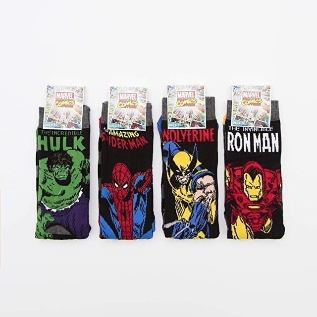 4 Pair Marvel Comics Socks 1