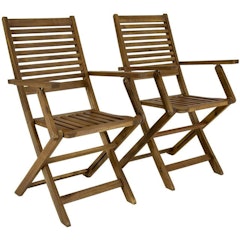 Acacia Wooden Foldable Armchairs