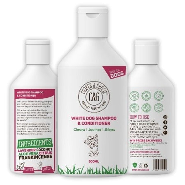 White Dog Shampoo and Conditioner 1