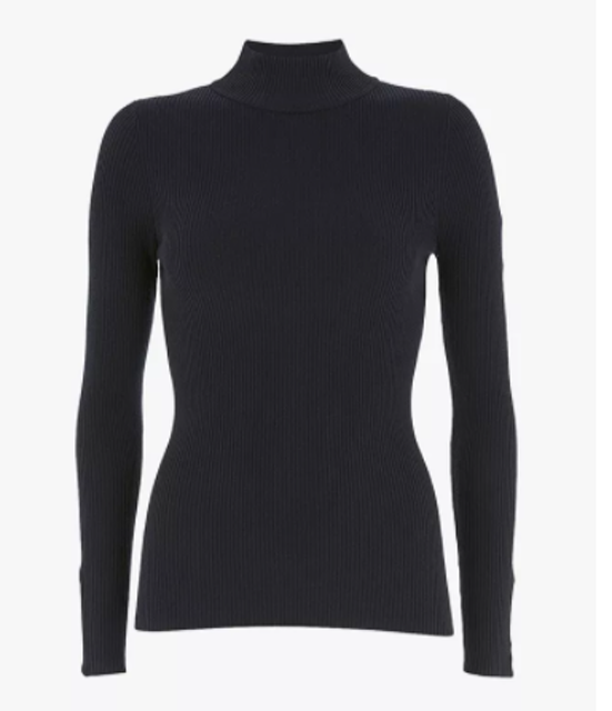 Ribbed High Neck Jumper 2