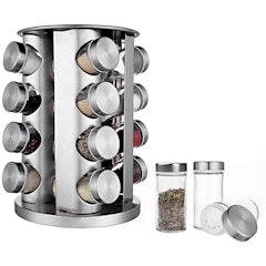 16 Jar Glass Spice Carousel