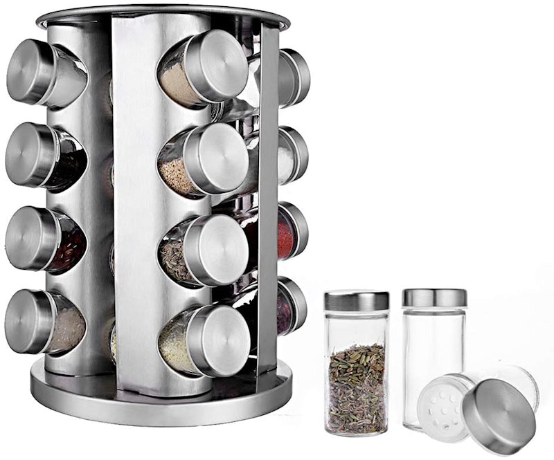 16 Jar Glass Spice Carousel 1
