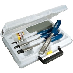 Bevel Edge Chisel Set and Oilstone