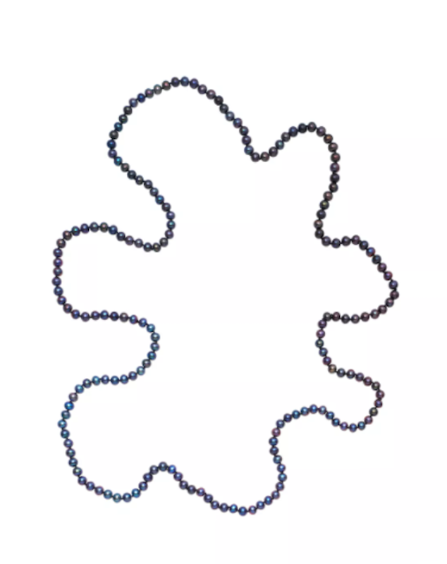 Freshwater Pearl Long Knotted Rope Necklace 1