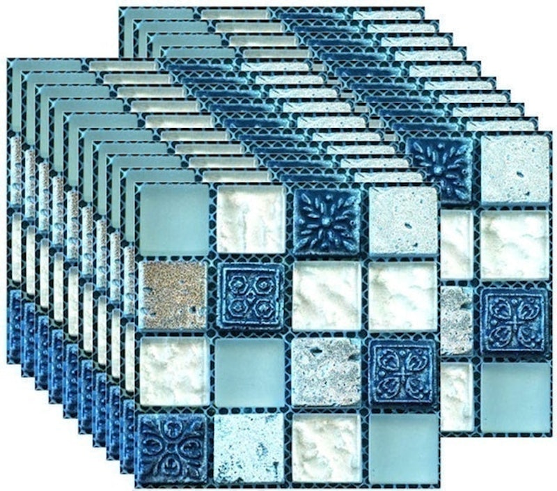 Blue Mosaic Tile Stickers 1