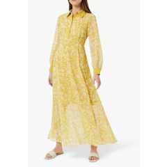 Claudine Floral Print Chiffon Shirt Dress