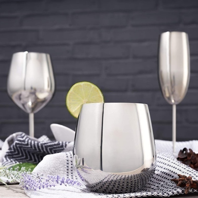 Stainless Steel Wine Glass Set 2