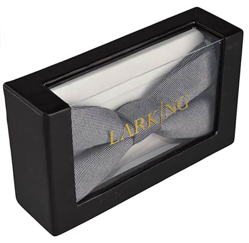 Grey Cotton Bow Tie 2