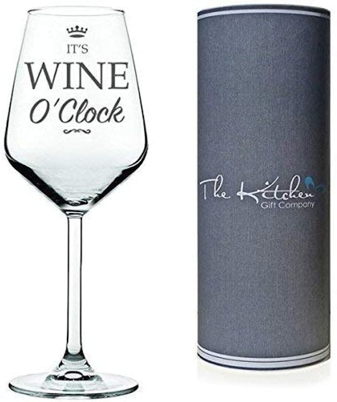 It's Wine O'Clock Glass in Gift Tube 1