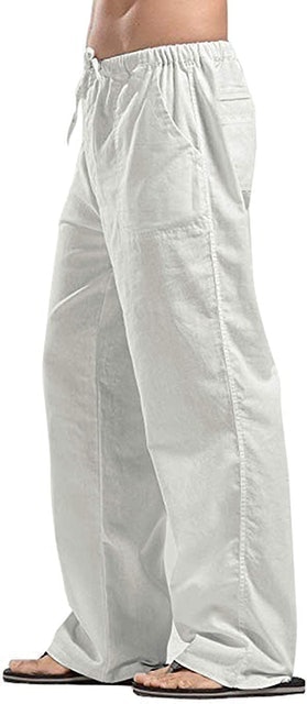 Men's Casual Linen Drawstring Yoga Pants 2