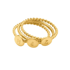 Personalised Initial Stacker Rings